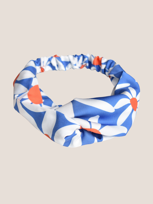 Daisy Print Twist Knot Headband