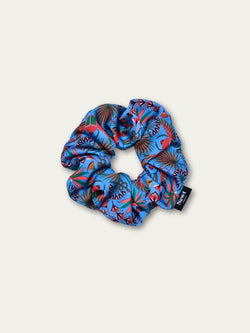 Khepri Print Cornflower Blue Hair Scrunchie