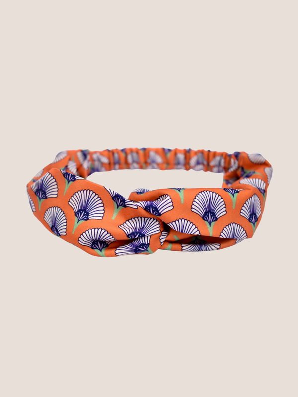 Matsuri Twist Knot Headband Orange