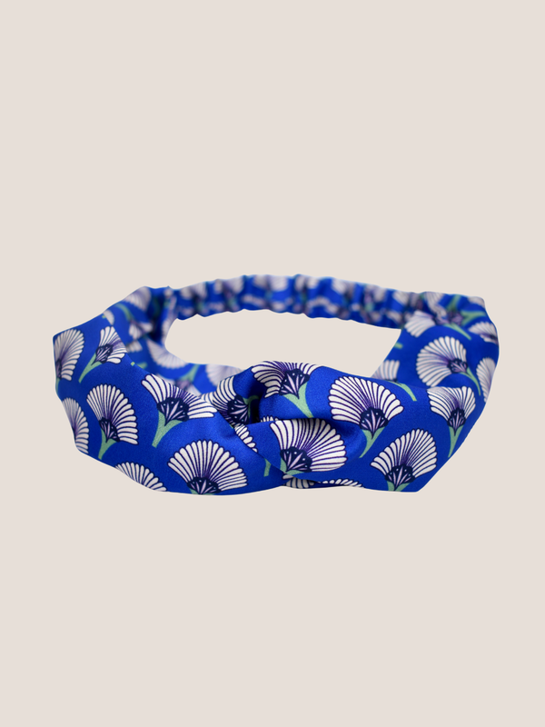 Matsuri Twist Knot Headband Blue