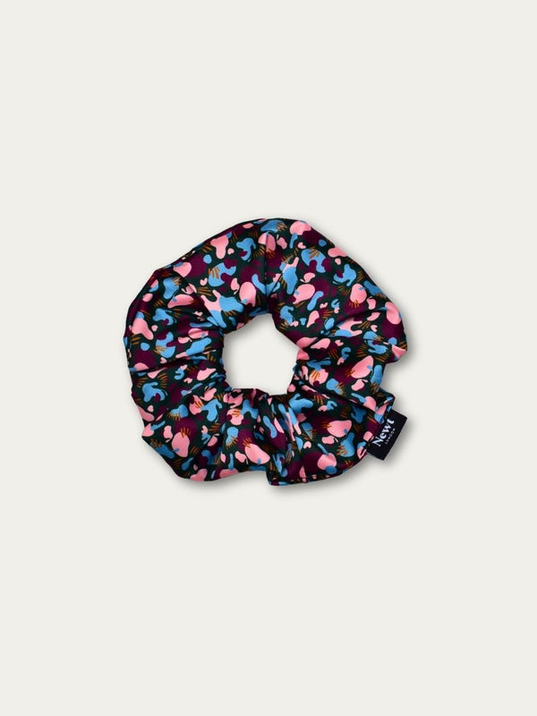 Marmo Print Hair Scrunchie Autumn Maroon
