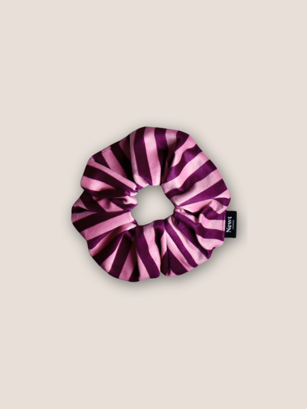 Icon Scrunchie – Pink and Purple Stripe