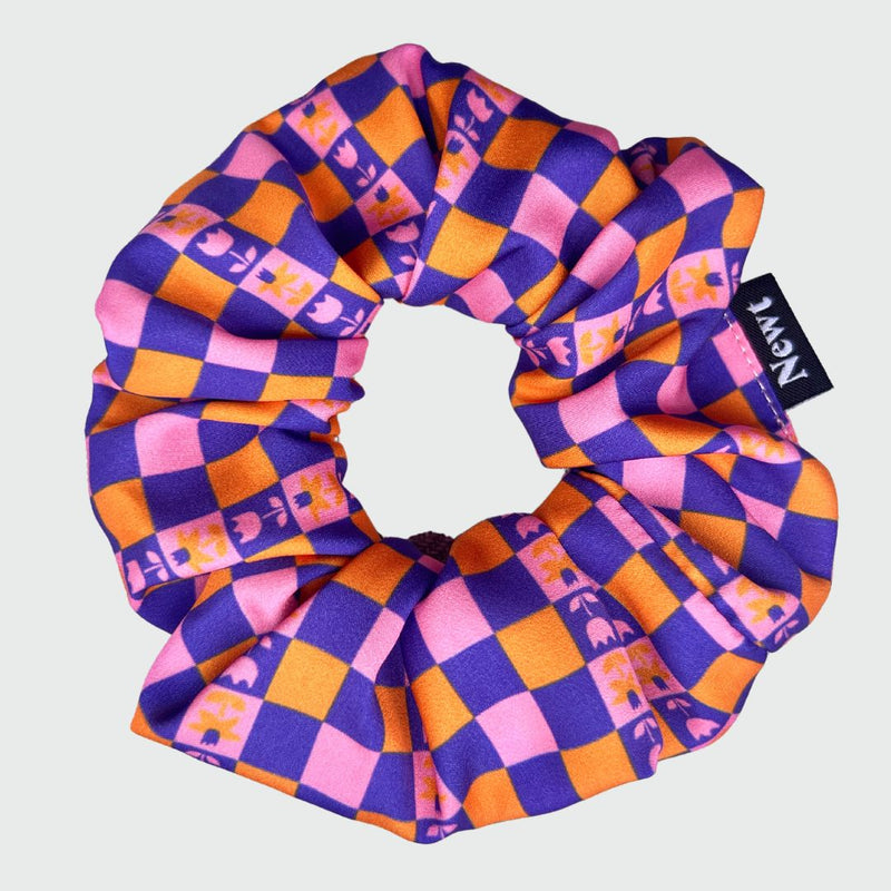Caissa Hair Scrunchie Purple and Orange