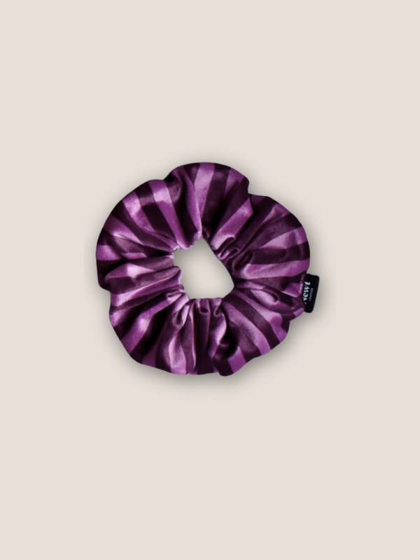 Icon Scrunchie Purple Stripe