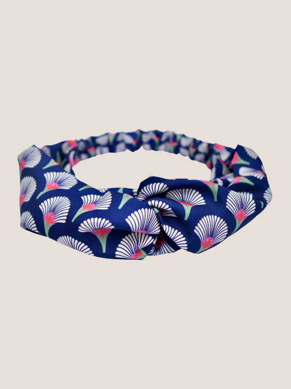 Matsuri Twist Knot Headband Navy
