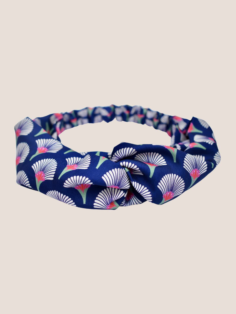 Matsuri Twist Knot Headband Navy