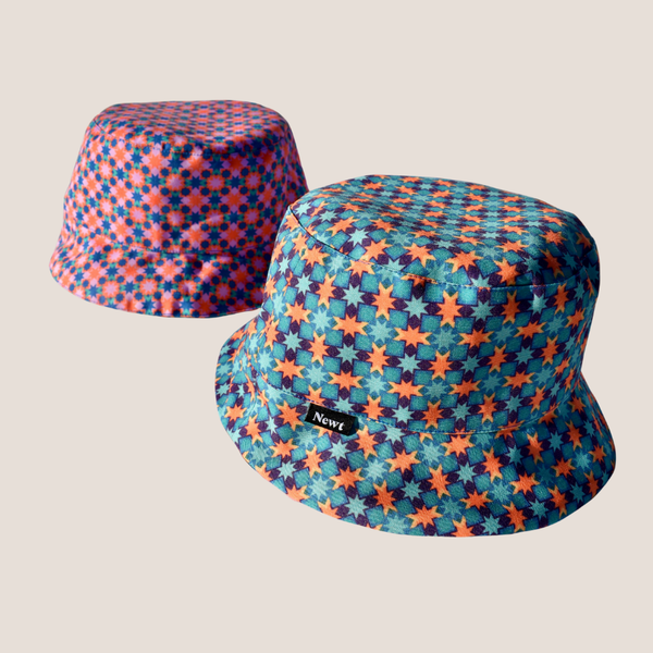 Green Pink Sustainable Reversible Festival Bucket Hat Men & Women
