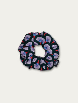 Matsuri Print Hair Scrunchie Green