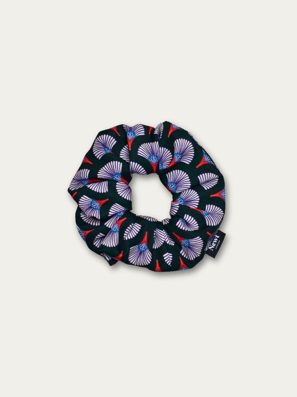 Matsuri Print Hair Scrunchie Green