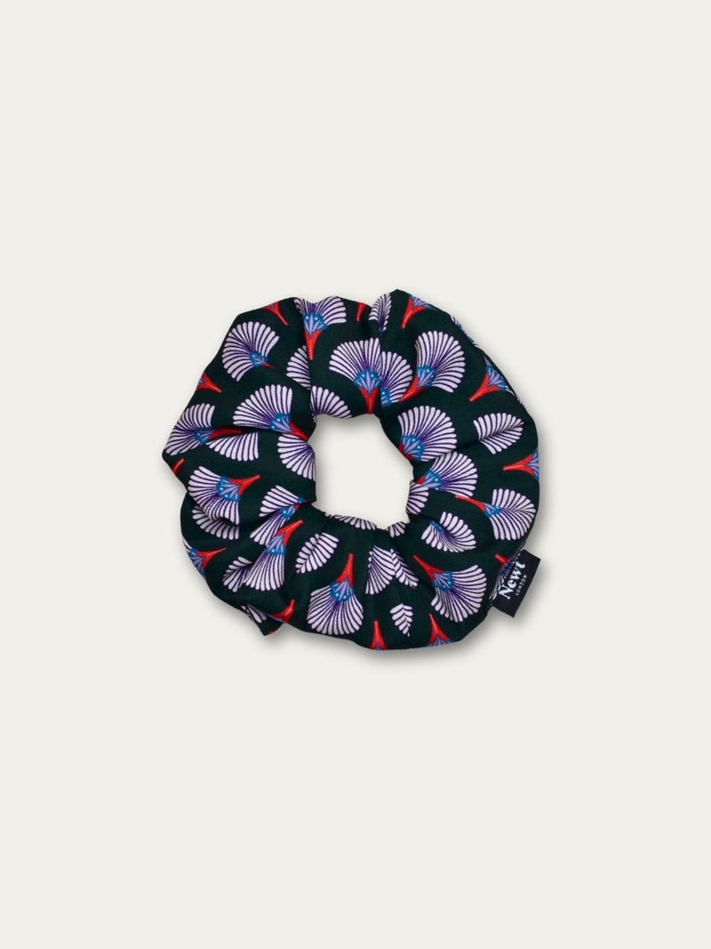 Matsuri Print Hair Scrunchie Green
