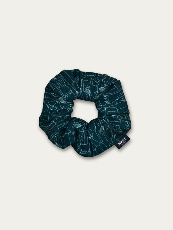 Green Tiny Dancers Print Hair Scrunchie