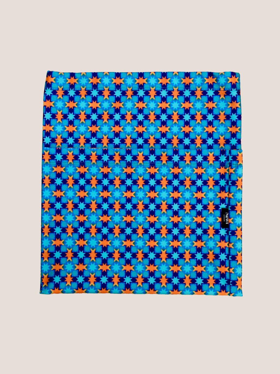 Turquoise and green snood neck warmer