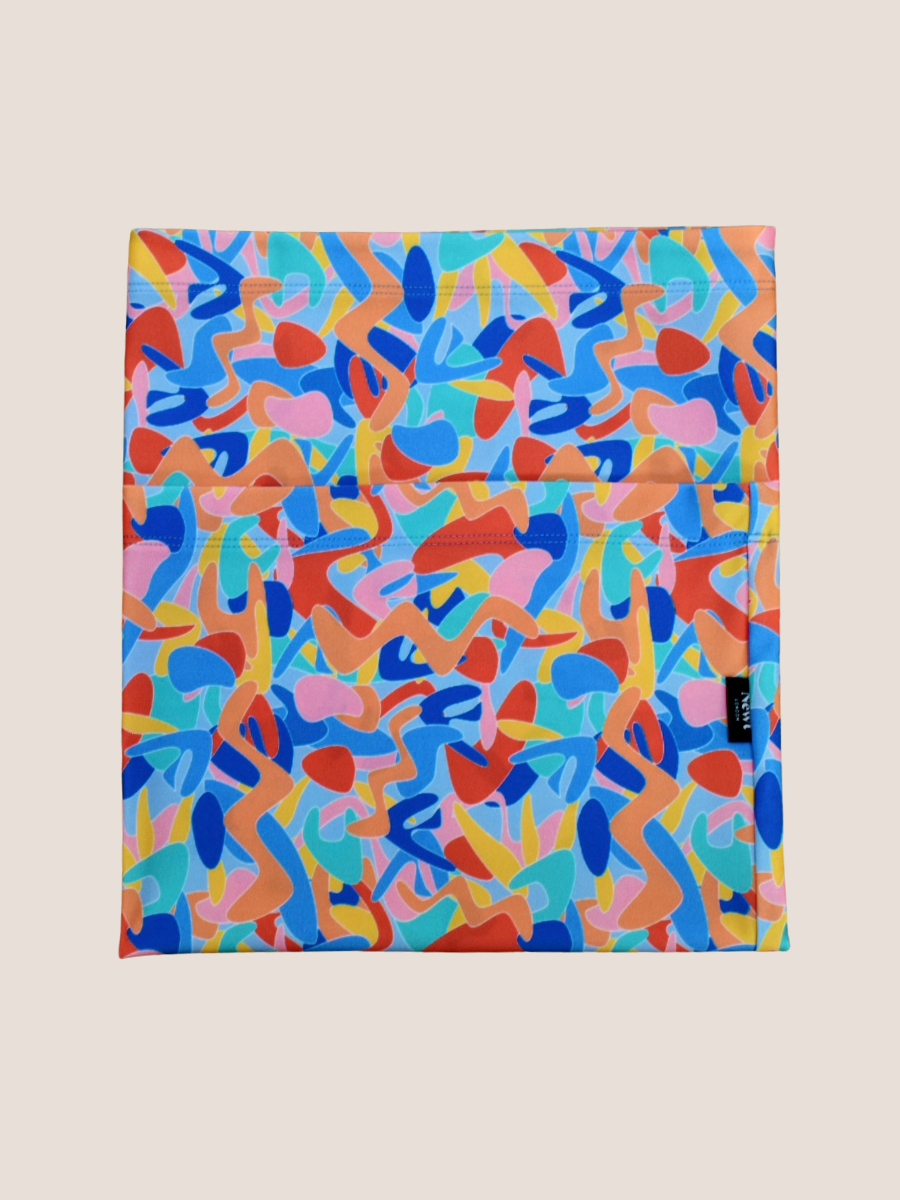 Blue print snood neck warmer