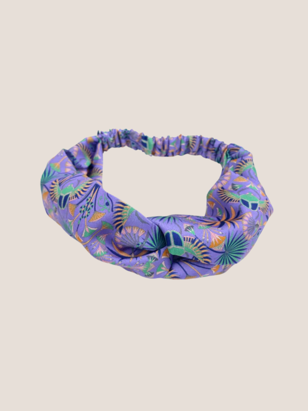 Khepri Print Lilac Twist Knot Headband