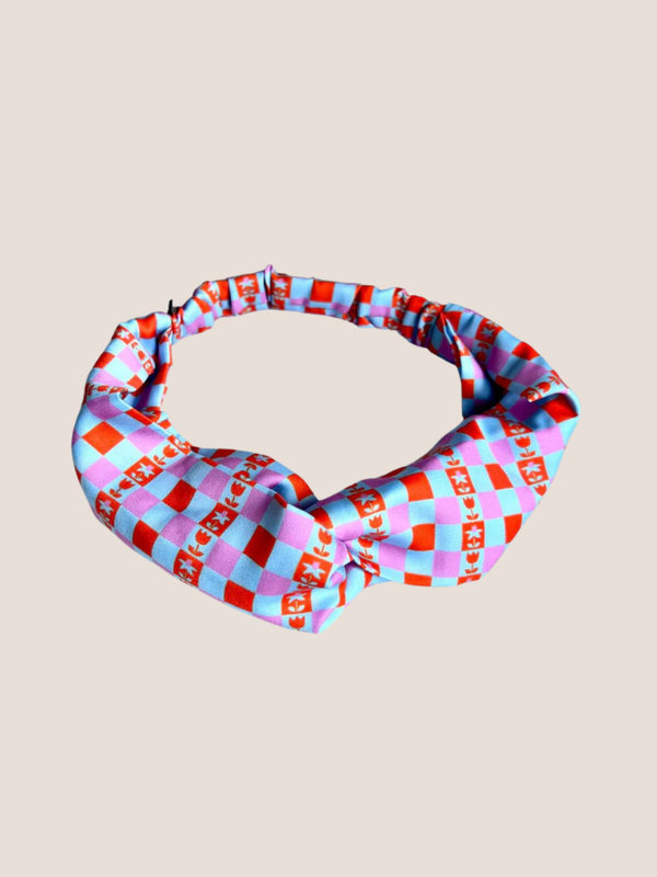 Caissa Hair Headband Blue and Orange