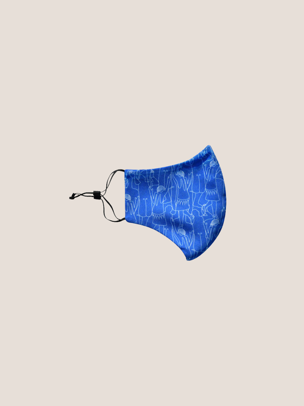 Tiny Dancers Blue Reversible Face Mask