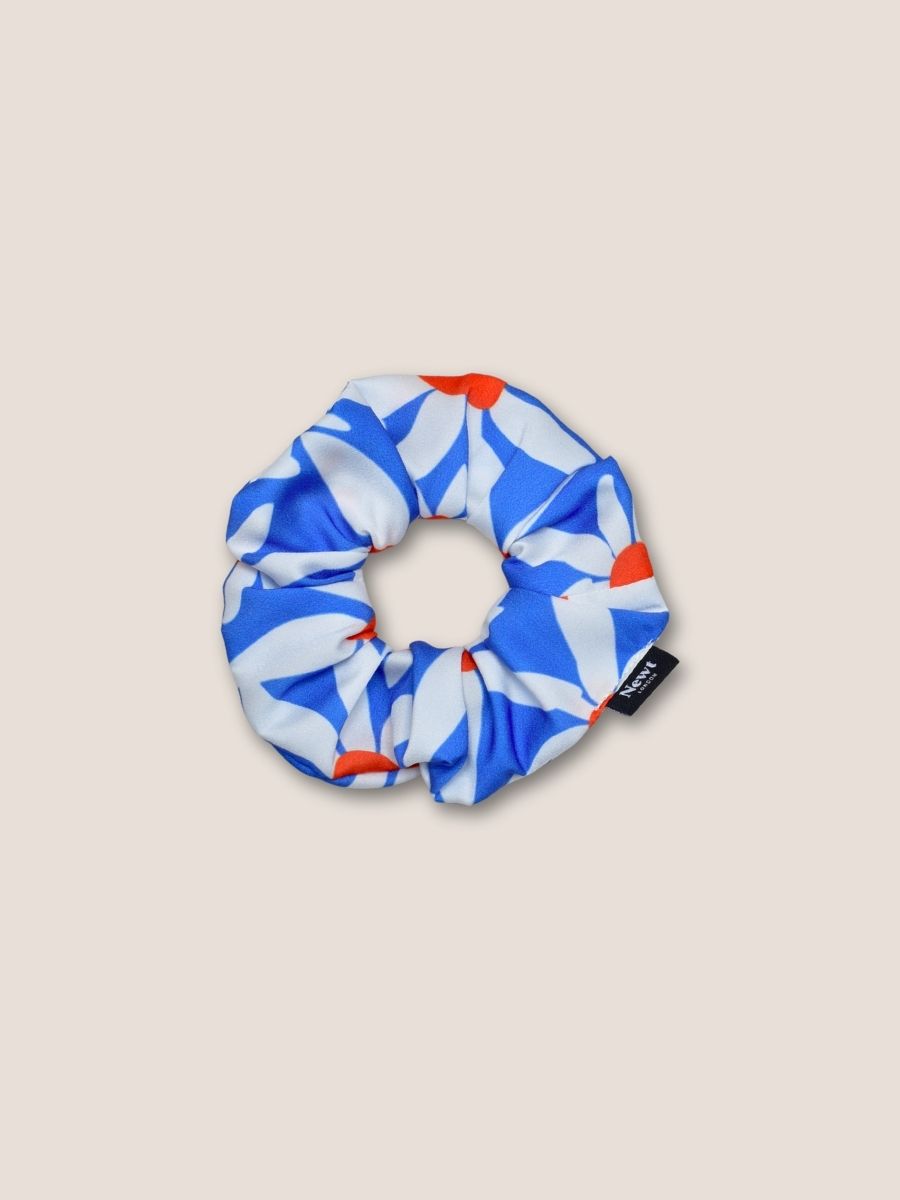 Daisy Print Hair Scrunchie
