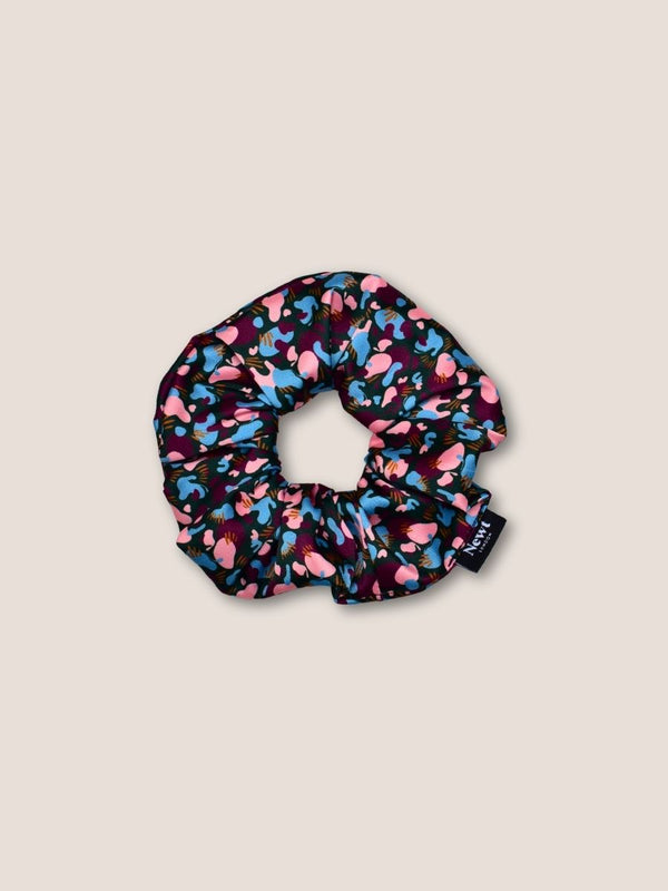 Marmo Print Hair Scrunchie Autumn Maroon