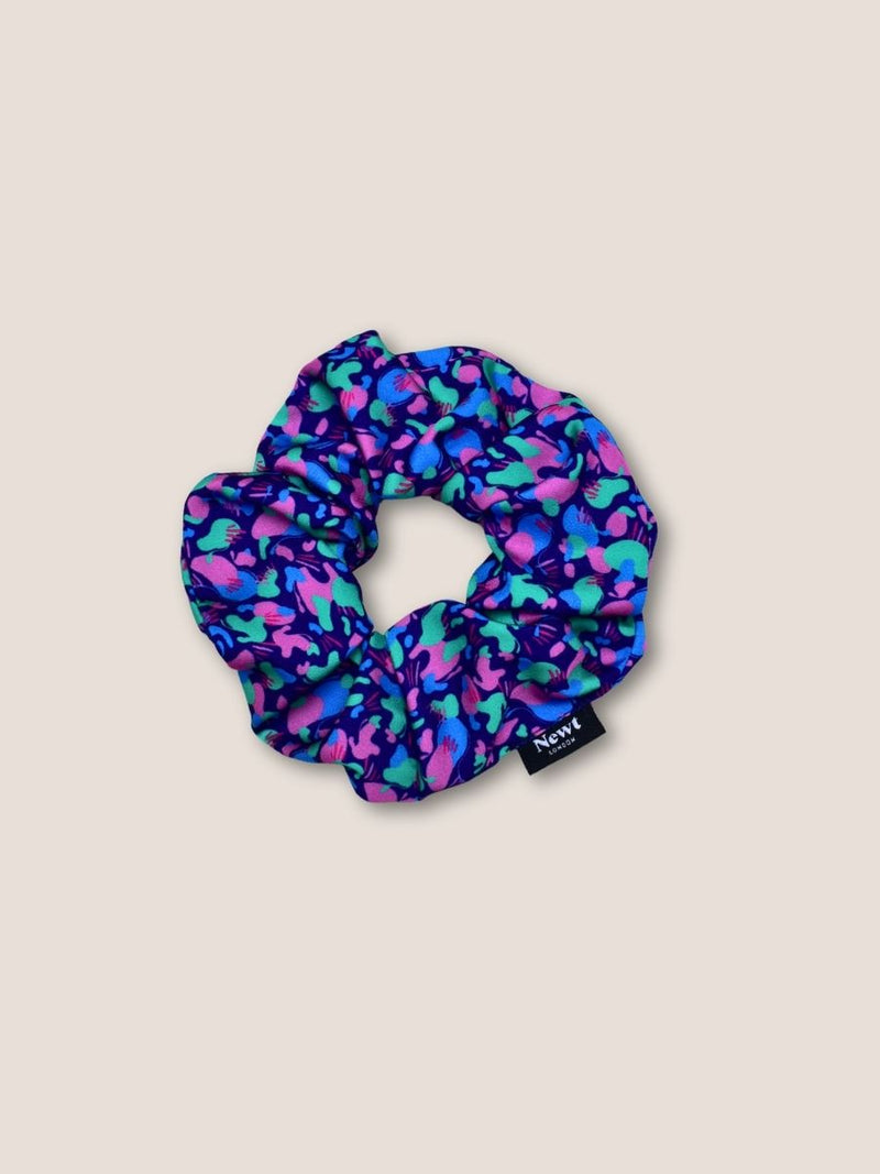 Marmo Print Hair Scrunchie Bubblegum Blue