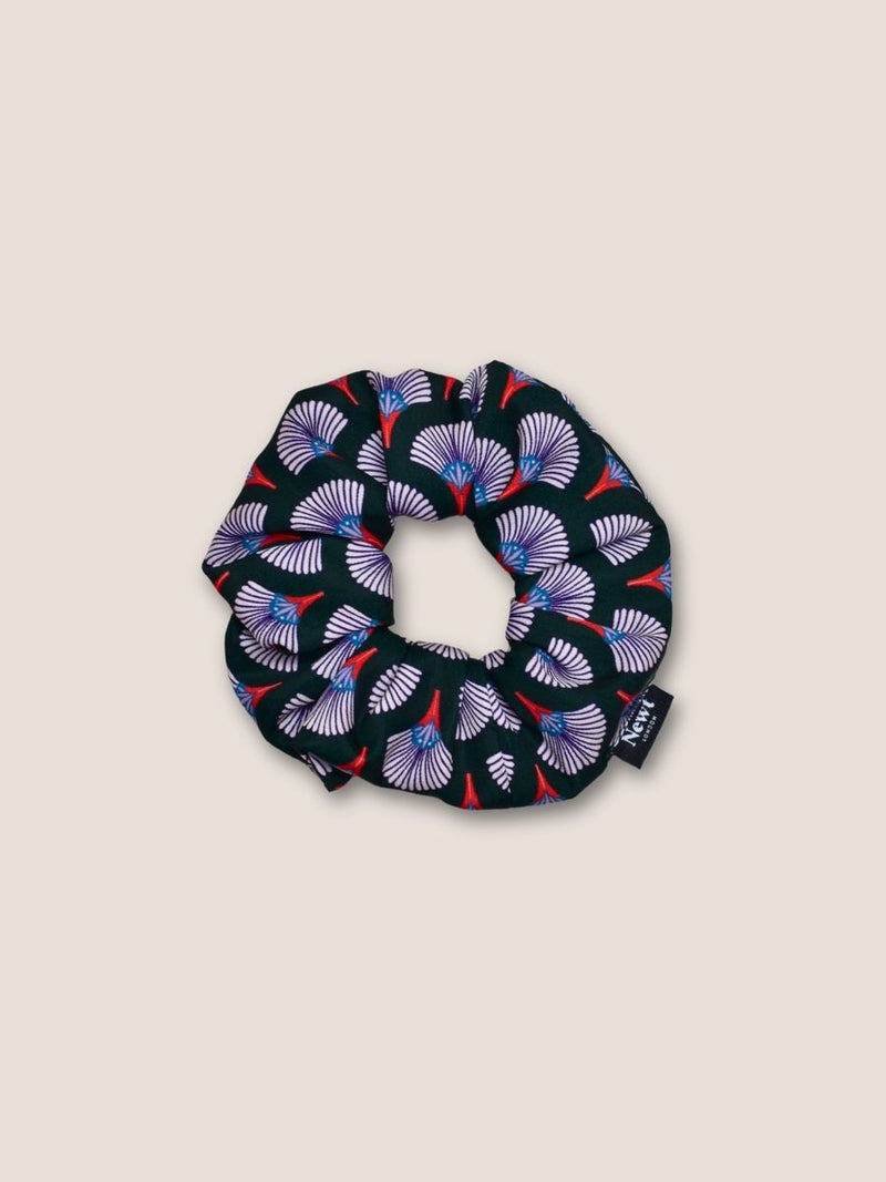 Matsuri Print Hair Scrunchie Green