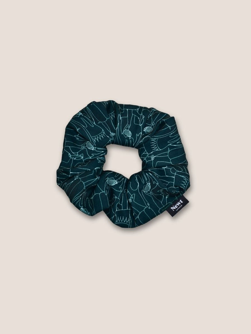 Green Tiny Dancers Print Hair Scrunchie