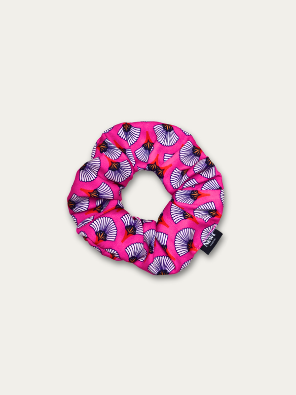Matsuri Print Hair Scrunchie Pink