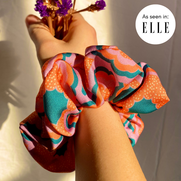 Zesty Orange Scrunchie Handmade in UK