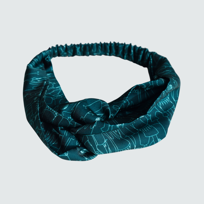Green Tiny Dancers Print Turban Headband