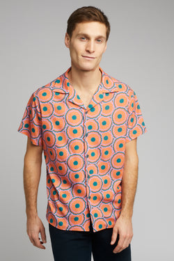 Cuban Collar Shirt in Zesty Print