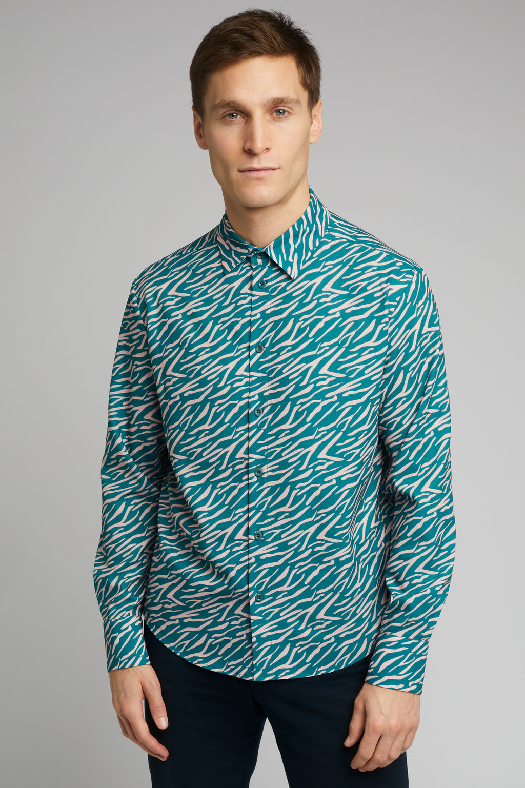 Classic Long Sleeve Shirt Shima Print
