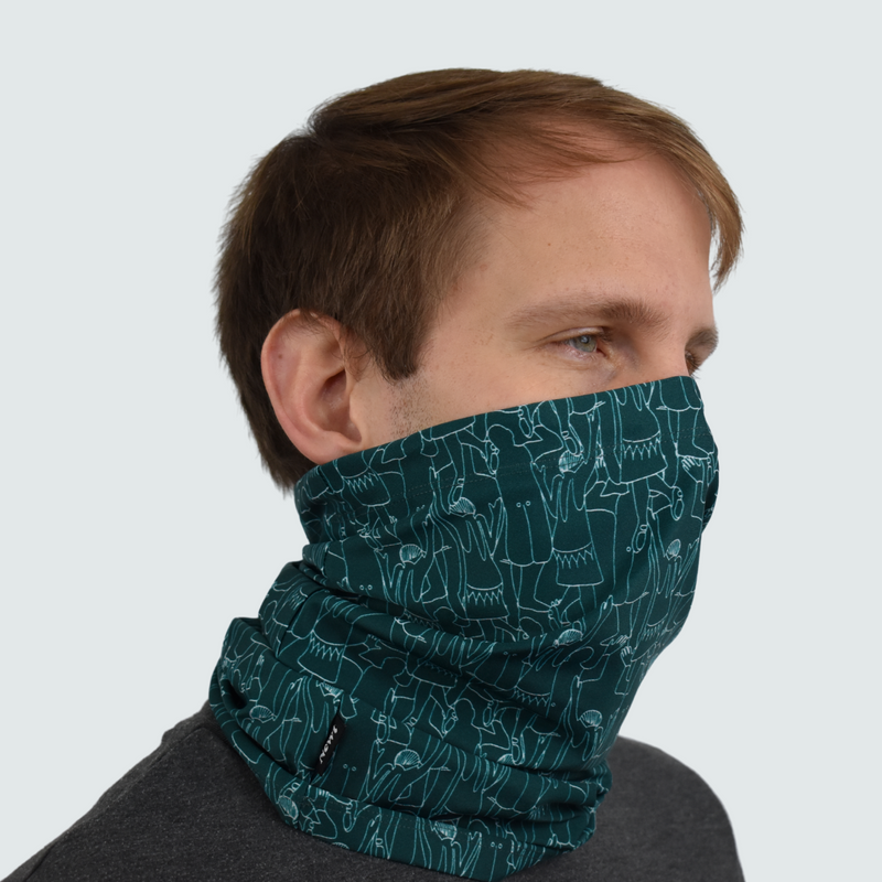 Green Tiny Dancers Print Unisex Neckwarmer Snood