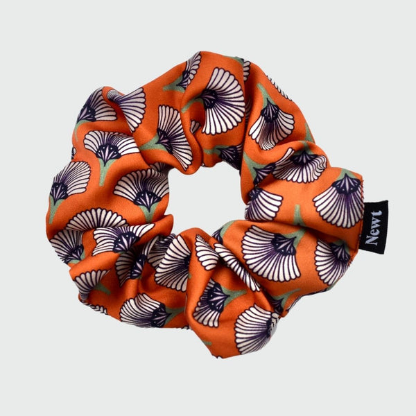 Matsuri Print Hair Scrunchie Orange