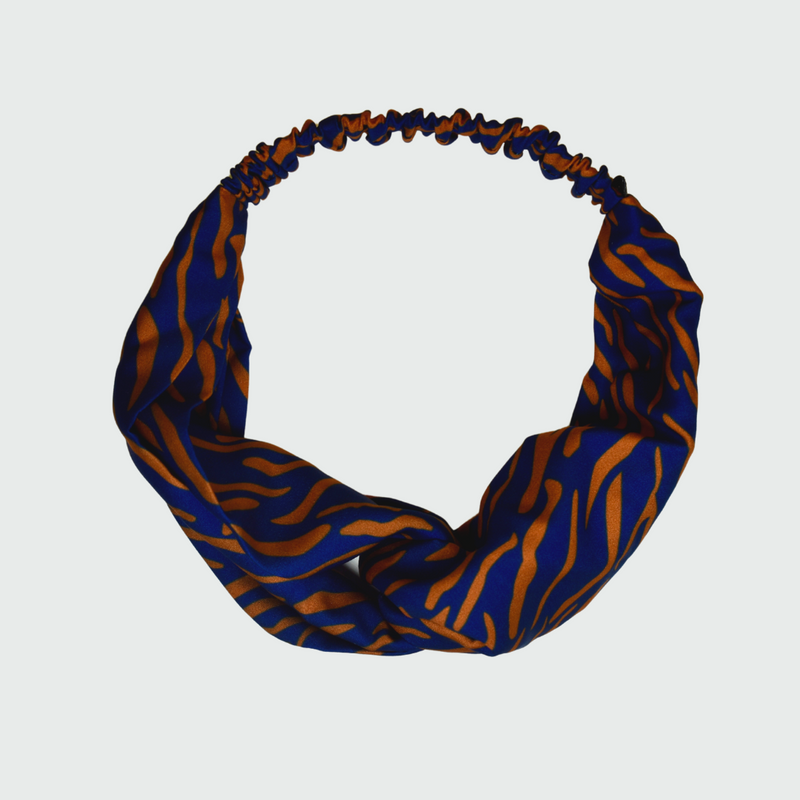 Bronze Shima Print Turban Headband