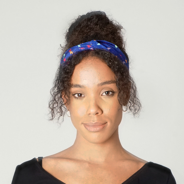 Friendly Moons Print Twist Knot Headband