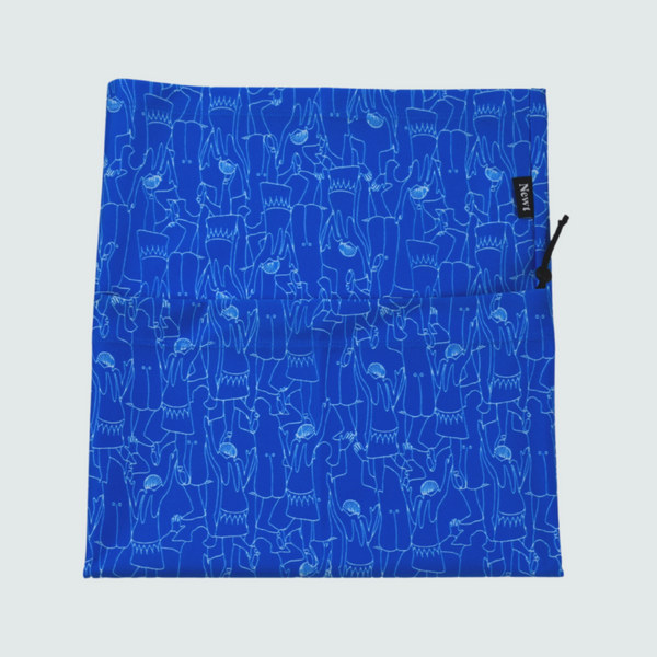 Blue Tiny Dancers Print Unisex Neckwarmer Snood