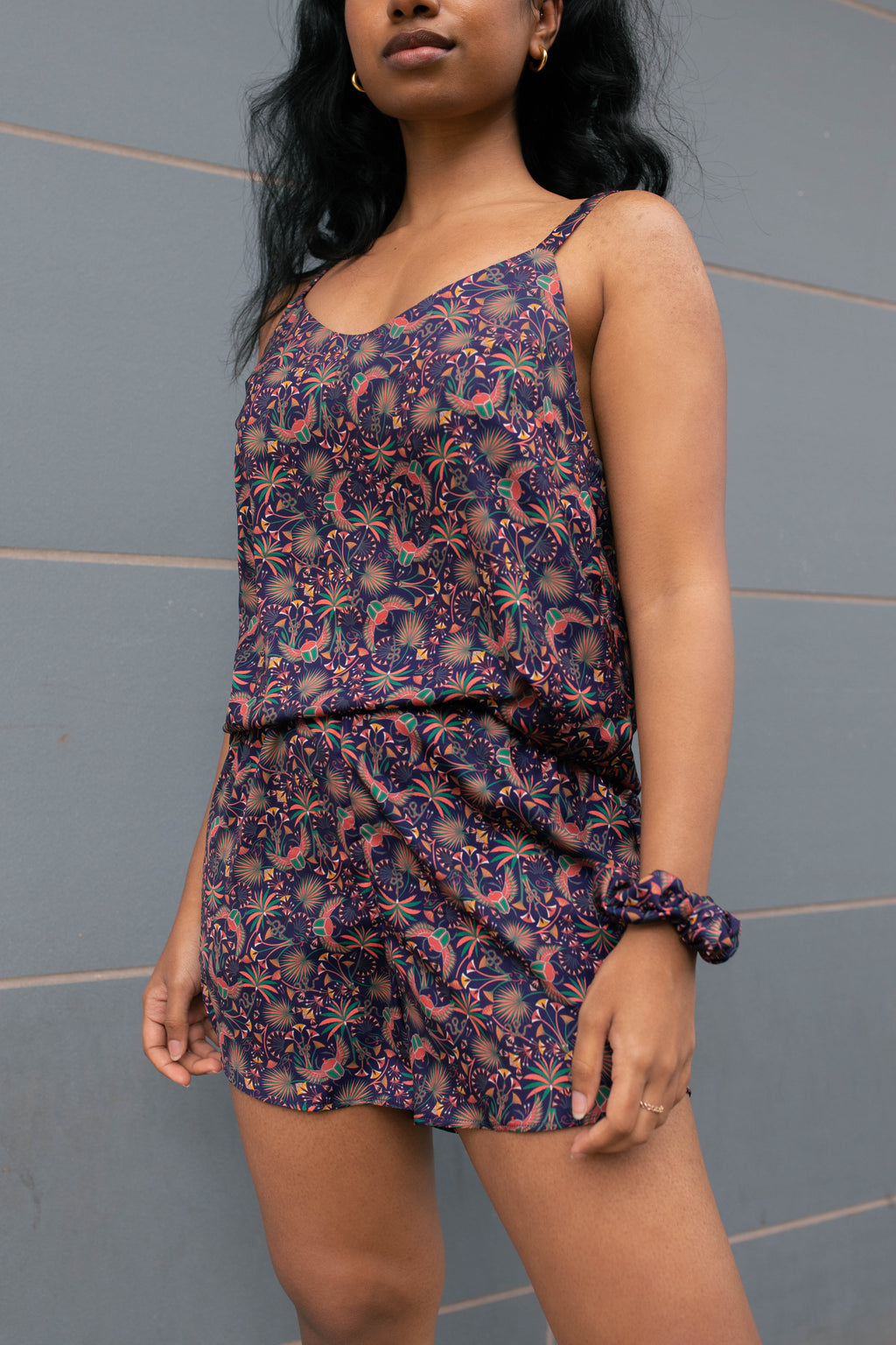 Silky Cami Shorts Khepri Print