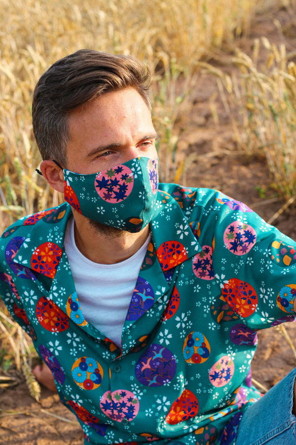 Origami Print Reversible Face Mask