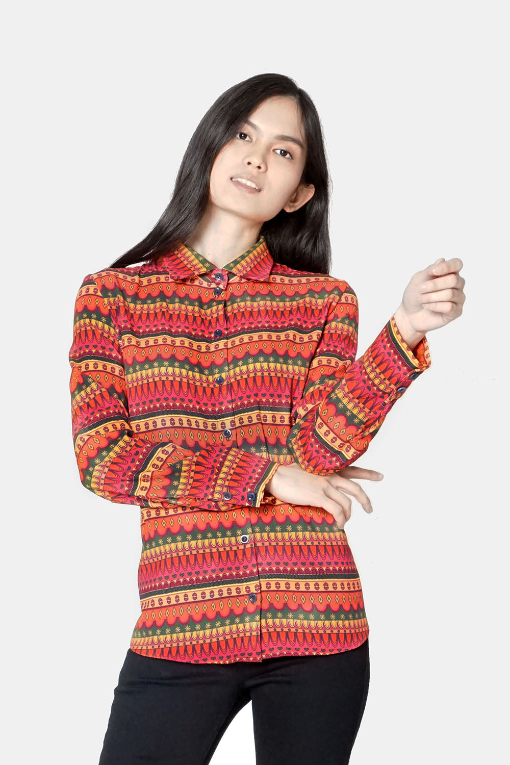 Classic Long Sleeve Shirt Varanasi Print