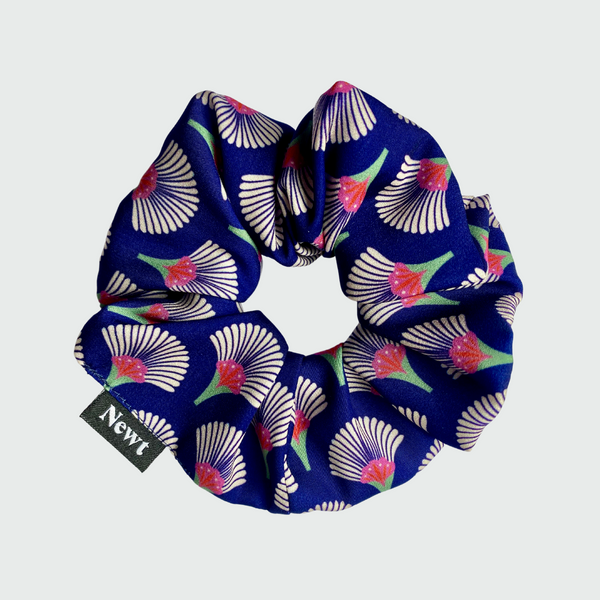 Matsuri Print Hair Scrunchie Navy