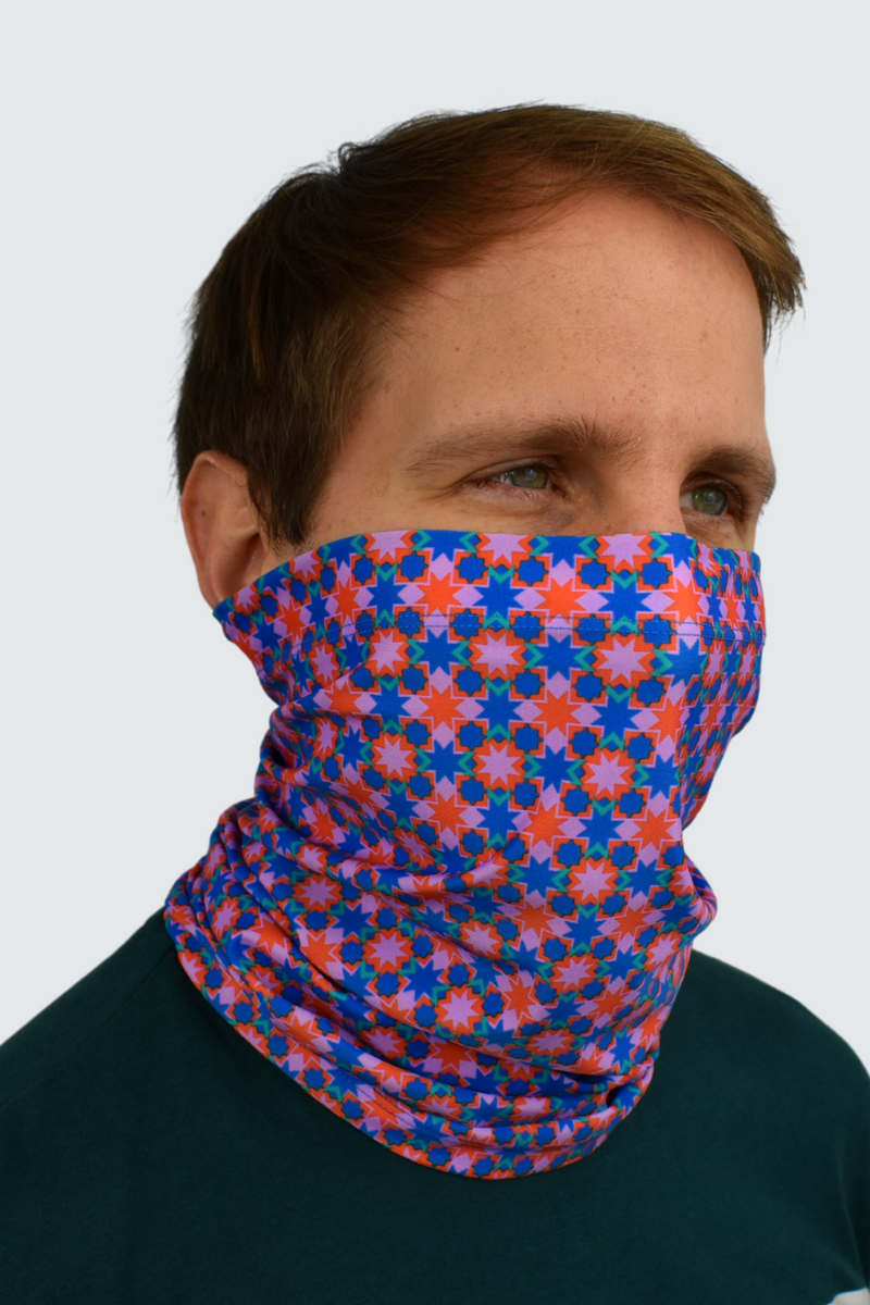 Pink Ribeira Print Neck Tube Snood