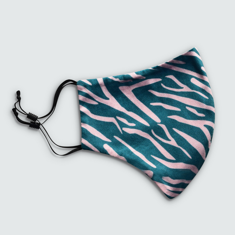 Green Shima Print Reusable Face Mask