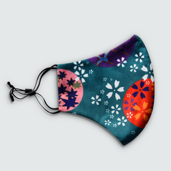 Origami Print Green Reusable Face Mask